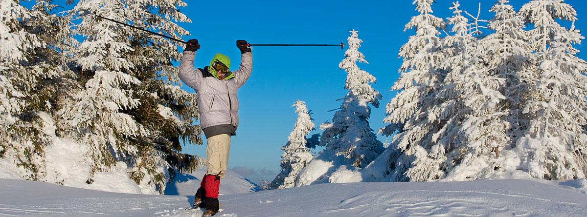 Winterurlaub im Bayerischen Wald mit Schneeschuhwandern